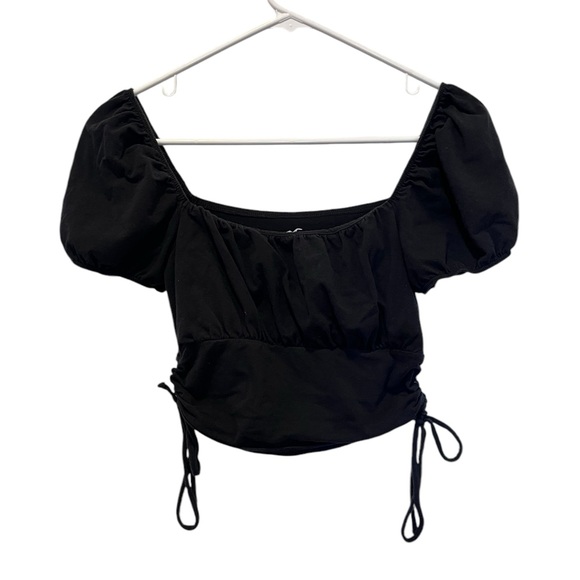 Brandy Melville Tops - Black Babydoll Tie Top Vintage Witchy Goth Emo Vampire Basic Retro Y2K 90s